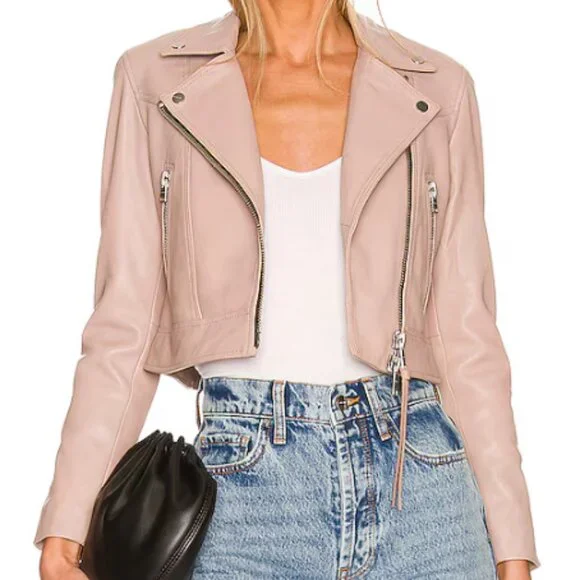 All Saints - Rift Leather Biker Jacket Size 10 - Picture 1 of 7